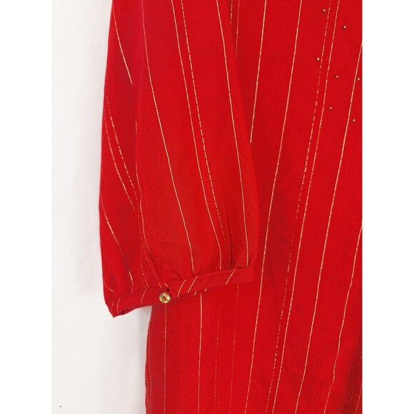 Marigold Lane Red Gold Striped Tunic Size XL NWT - Picture 7 of 11
